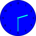 download Clock clipart image with 180 hue color