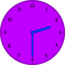 download Clock clipart image with 225 hue color