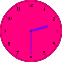 download Clock clipart image with 270 hue color