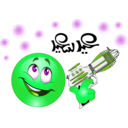 download Boy Toy Gun Smiley Emoticon clipart image with 90 hue color