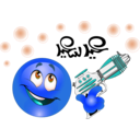 download Boy Toy Gun Smiley Emoticon clipart image with 180 hue color