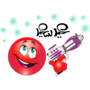 download Boy Toy Gun Smiley Emoticon clipart image with 315 hue color