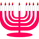 download Simple Menorah For Hanukkah clipart image with 315 hue color