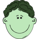 download Boy Face Cartoon clipart image with 90 hue color