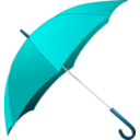 download Red Umbrella clipart image with 180 hue color