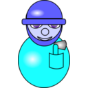 download Fireman clipart image with 180 hue color