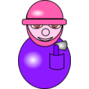 download Fireman clipart image with 270 hue color