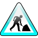 download Work Sign clipart image with 180 hue color