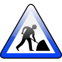 download Work Sign clipart image with 225 hue color