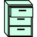 download Filing Cabinet clipart image with 90 hue color