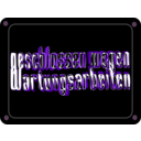download Schild Geschlossen Wegen Wartungsarbeiten clipart image with 270 hue color