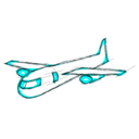 download Jet Plane clipart image with 180 hue color