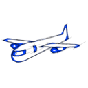 download Jet Plane clipart image with 225 hue color