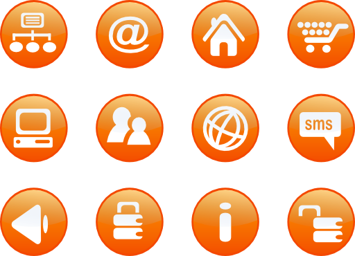 Icons Orange Web Candy