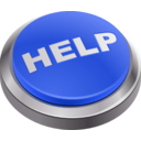 download Help Button clipart image with 225 hue color