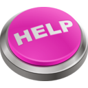 download Help Button clipart image with 315 hue color