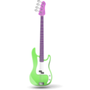 download Bass Guitar clipart image with 270 hue color