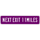 download Next Exit 11 Miles clipart image with 135 hue color