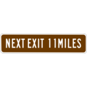 download Next Exit 11 Miles clipart image with 225 hue color