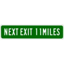 download Next Exit 11 Miles clipart image with 315 hue color