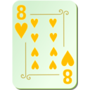 download Ornamental Deck 8 Of Hearts clipart image with 45 hue color
