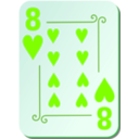 download Ornamental Deck 8 Of Hearts clipart image with 90 hue color