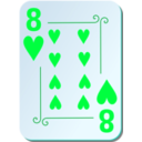 download Ornamental Deck 8 Of Hearts clipart image with 135 hue color