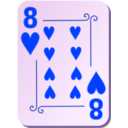 download Ornamental Deck 8 Of Hearts clipart image with 225 hue color