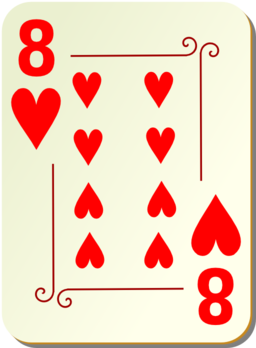 Ornamental Deck 8 Of Hearts