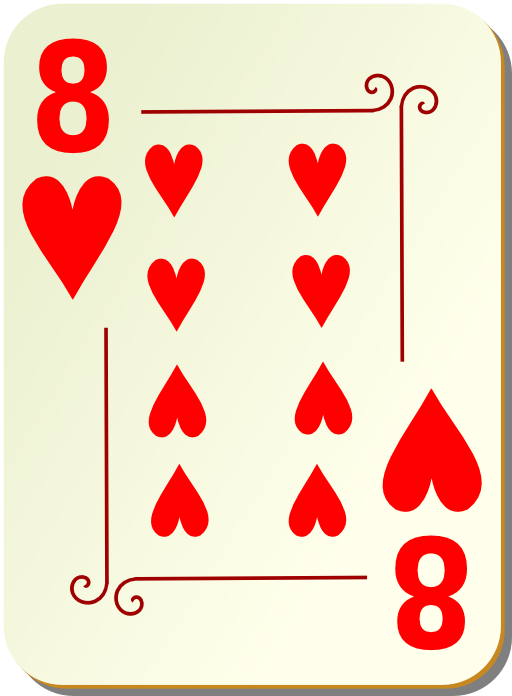 Ornamental Deck 8 Of Hearts