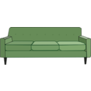 download Green Sofa clipart image with 45 hue color