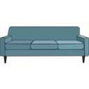 download Green Sofa clipart image with 135 hue color