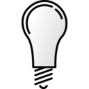 download Lightbulb Off clipart image with 90 hue color