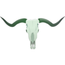 download Longhorn Skull clipart image with 90 hue color