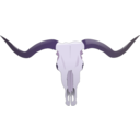 download Longhorn Skull clipart image with 225 hue color