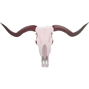 download Longhorn Skull clipart image with 315 hue color