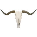 download Longhorn Skull clipart image with 0 hue color