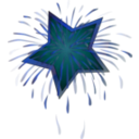 download Star Icon clipart image with 180 hue color