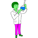 download Woman Chemist clipart image with 90 hue color