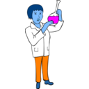 download Woman Chemist clipart image with 180 hue color