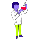 download Woman Chemist clipart image with 225 hue color