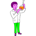 download Woman Chemist clipart image with 270 hue color
