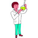 download Woman Chemist clipart image with 315 hue color
