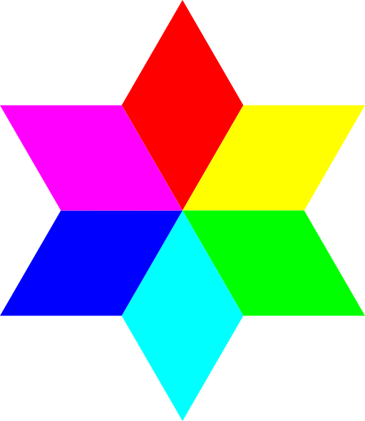 6 Color Diamond Hexagram