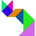 download Tangram clipart image with 90 hue color