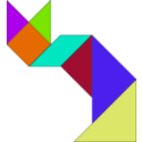 download Tangram clipart image with 225 hue color