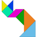 download Tangram clipart image with 0 hue color