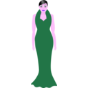 download Dressy In Blue clipart image with 270 hue color
