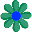 download Purple Flower clipart image with 180 hue color