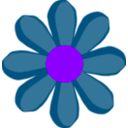 download Purple Flower clipart image with 225 hue color